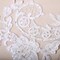 2 Pieces 21" Length White Beaded Lace Applique Pair Extra Long Floral Design
